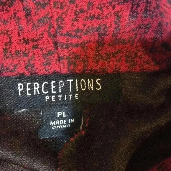 Perceptions New York Cowl Neck Tunic Dress with 3/4 Sleeves and Front Pockets-PL - Picture 9 of 10